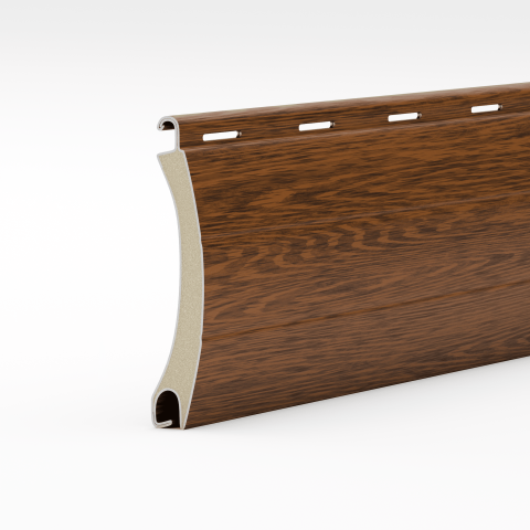 Set 5 lamele aluminiu 39 mm stejar auriu - 1.5m