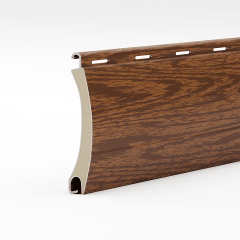 Set 5 lamele aluminiu 39 mm wenge - 1.5m