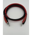 Set cabluri curent 95 mm² pentru conectare între acumulator si invertor, 1 m roșu şi 1 m negru, conectori Ø8