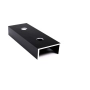 Conector din aluminiu 120mm pentru șine de montare panouri fotovoltaice negru