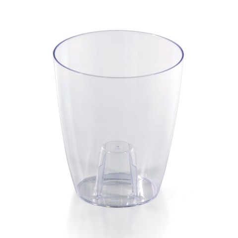 Ghiveci Coubi, alb transparent, pentru orhidee 1,5 L 132 mm x 160 mm Prosperplast
