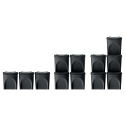 Set 3 cosuri pentru colectare selectiva SORTI BOX, negru,  Prosperplast 