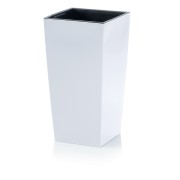 Ghiveci Urbi Square inalt alb 19L 240x240x450mm Prosperplast