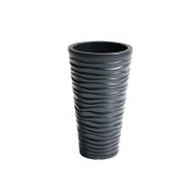 Ghiveci Sand slim antracit, 22L, 296mm x 520mm Prosperplast