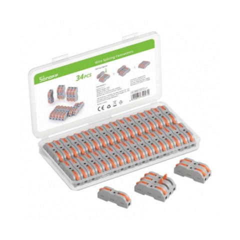 Set Sonoff, 34 conectori rapizi pentru imbinare, 32A, gri