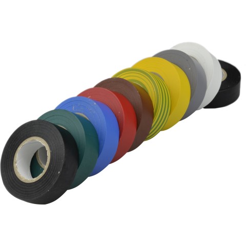 Set banda izolatoare PVC 19mm x 20m  Mix Colors 10 buc