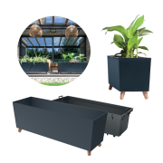 Ghiveci Urbi Case N antracit pe picioare 27L 770x235x300mm Prosperplast