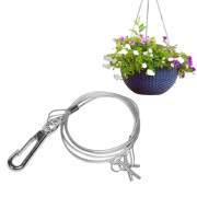 Suport metalic pentru agatat ghivece (cabluri otel + carabina) 54cm Prosperplast