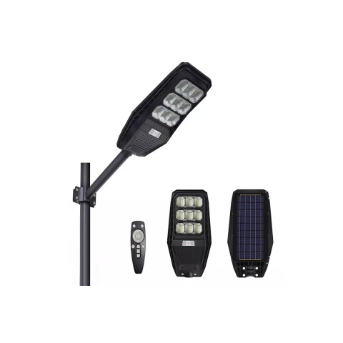 Kit lampa solara VOLT, PIONEER 120W, panou 10W, acumulator 15000mAh, telecomanda si senzor de miscare