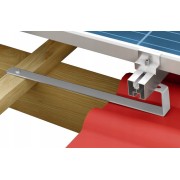 Suport țiglă S1R pentru fixarea șinelor de montare a panourilor fotovoltaice pe acoperișuri acoperite cu țiglă ceramică, tip „S” reglabil