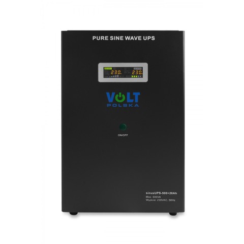 VOLT invertor și sursă SINUS UPS UPS 300 / 500W/12V cu acumulator 26Ah inclus