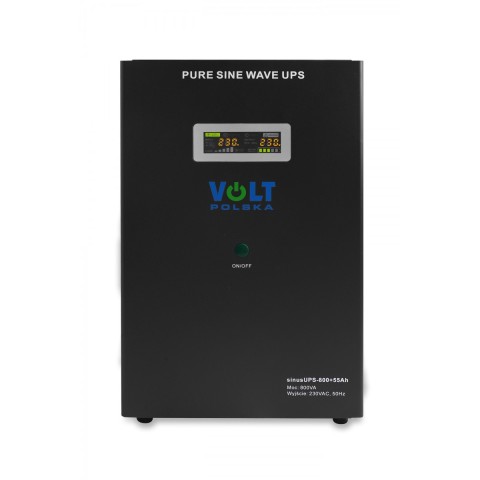 VOLT invertor și sursă SINUS UPS UPS 500 / 800W/12V/cu acumulator 55Ah inclus